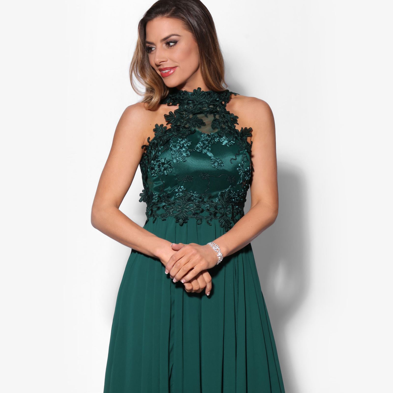 Vestido JULIETA curvy verde - Imagen 4